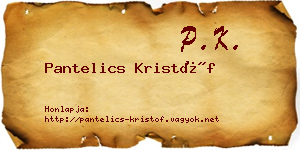 Pantelics Kristóf névjegykártya