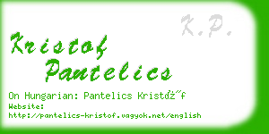kristof pantelics business card